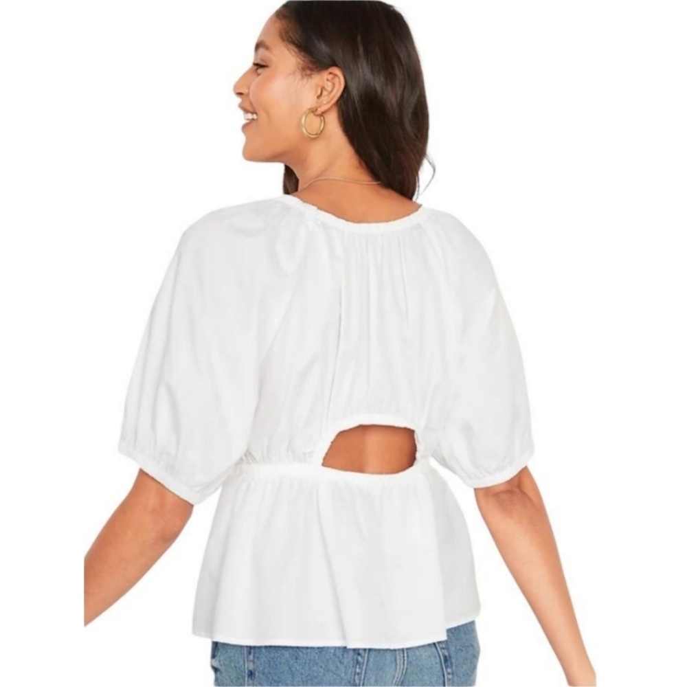 White Peplum Top Old Navy - Picture 2 of 8